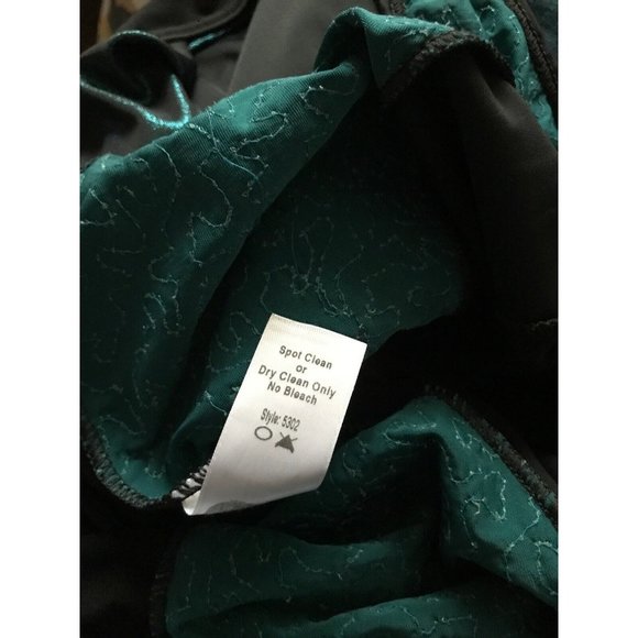 Weissman Dance Green/Black Sequined Dance Tank Top Blouse Wmns Sz Medium Adult - Picture 10 of 10